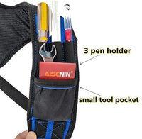 AISENIN 3 Point Tool Belt Suspenders for Men Tool Pouch Suspenders with Pockets, Blue