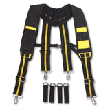 AISENIN Suspenders for Tool Belt , Tool Belt Suspenders for Carpenter Electrician with Movable Phone Holder/Pencil Holder (X style)