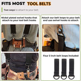 AISENIN Tool Belt Suspenders Construction Work Suspenders with Magnet Pocket, Large Moveable Phone Holder, Pencil Holder