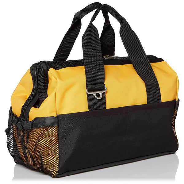 Rugged Canvas Tool Bag,Black/Yellow,Small