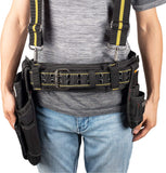 AISENIN 3 inch Padded Tool Belt Work Tool Belt for Heavy Duty Work(Yellow and Black)